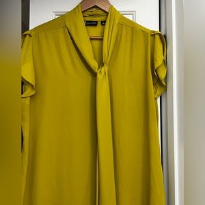 New York & Company-Design Studio TULIP-SLEEVE BOW BLOUSE - 7TH AVENUE -XL